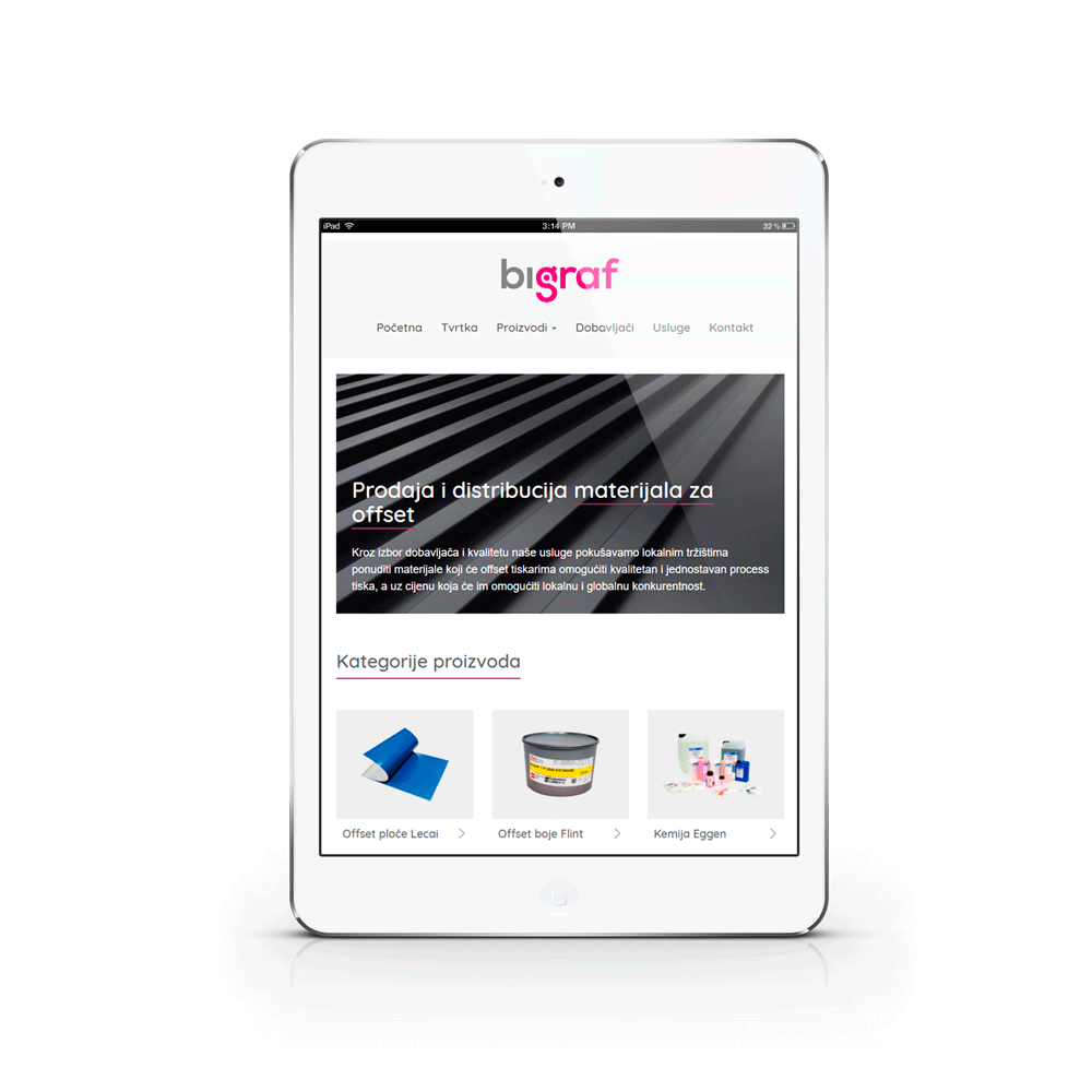 Izrada web stranice Bigraf