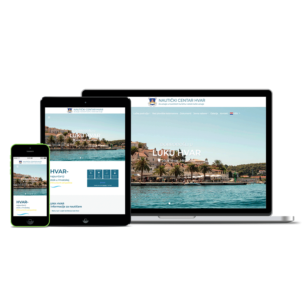 Izrada web stranice za nautički centar Hvar