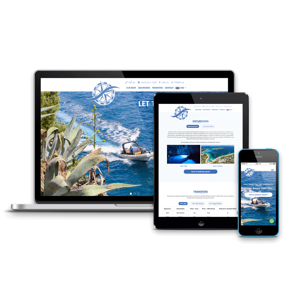 Izrada web stranice za North Breeze