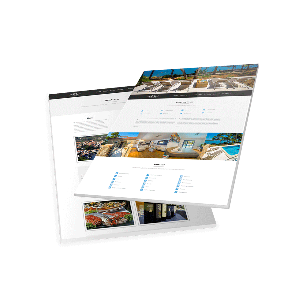 Izrada web stranice za vilu Ana, Jelsa
