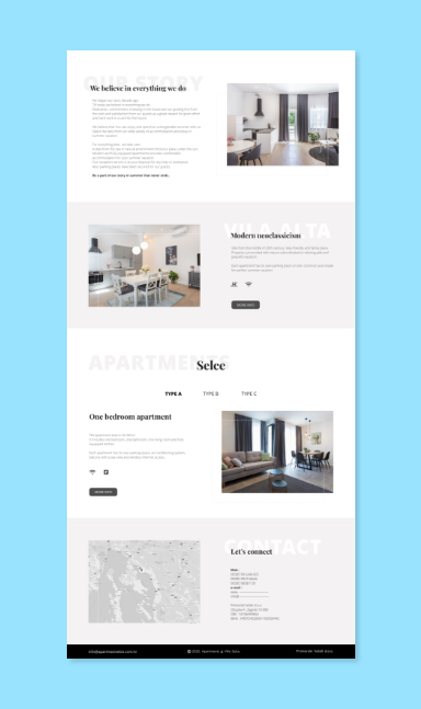 Izrada web stranice za apartmane